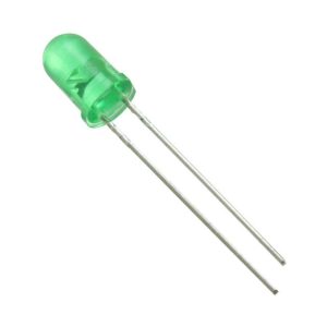 LEDs padrão - Vazados T-1 3/4 (5 mm) 650nM - Verde (Clear) - Para Uso em Circuitos Eletrônicos - SLR-56MC3F