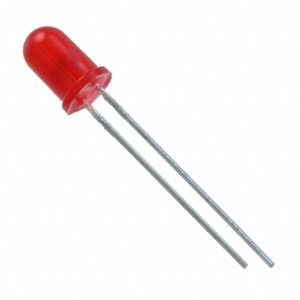 LEDs padrão - Vazados T-1 3/4 (5 mm) 650nM - Vermelho (Difused) - Para Uso em Circuitos Eletrônicos - SLR-56VR3F