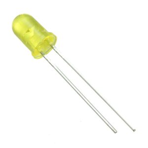 LEDs padrão - Vazados T-1 3/4 (5 mm) 650nM - amarelo (Clear) - Para Uso em Circuitos Eletrônicos - SLR-56YC3F