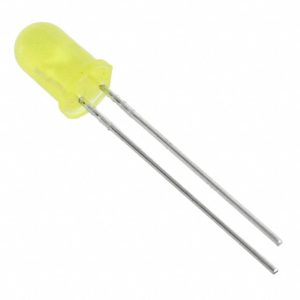 LEDs padrão - Vazados T-1 3/4 (5 mm) 650nM - amarelo (Difused) - Para Uso em Circuitos Eletrônico - SLR-56YY3F
