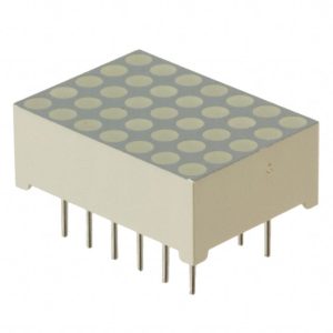 Matriz LED Vermelho Anodo de 5X7 e 660nm 12.70mm x 17.80mm x 6.30mm - TA07-11SRWA