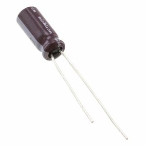 Capacitor Eletrolítico de Alumínio Radial de 47uF, 25V e 20% - UPW1E470MDD1TD