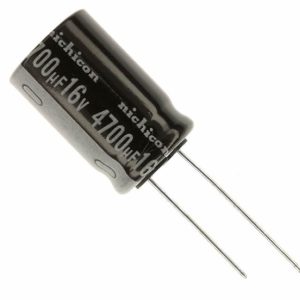 Capacitor Eletrolítico de Alumínio Radial de 4700UF, 20% e 16V - UVZ1C472MHD